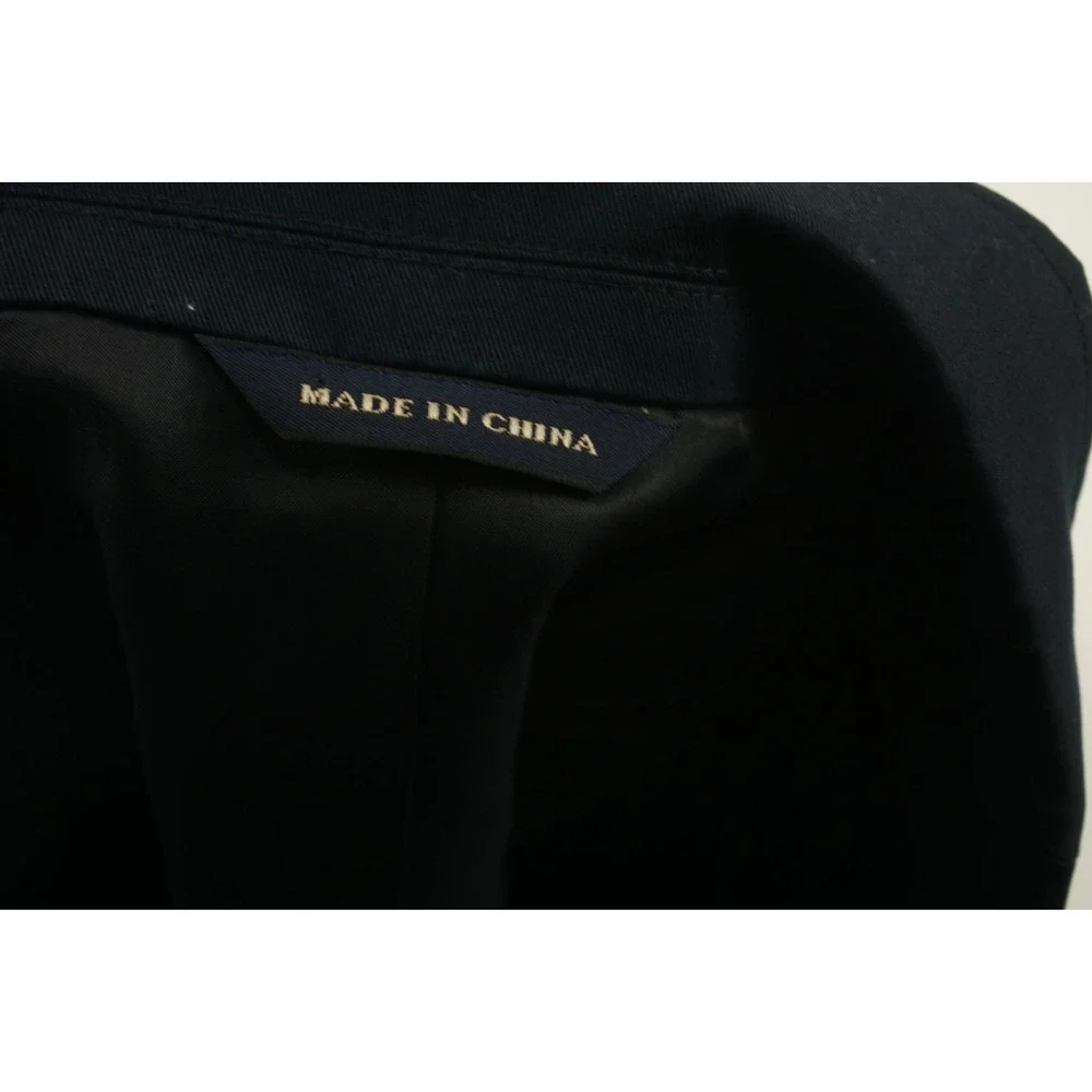 Banana Republic Tessuti Sondrio Men's 38R  Dark Blue Twill Cotton Vented Blazer‎